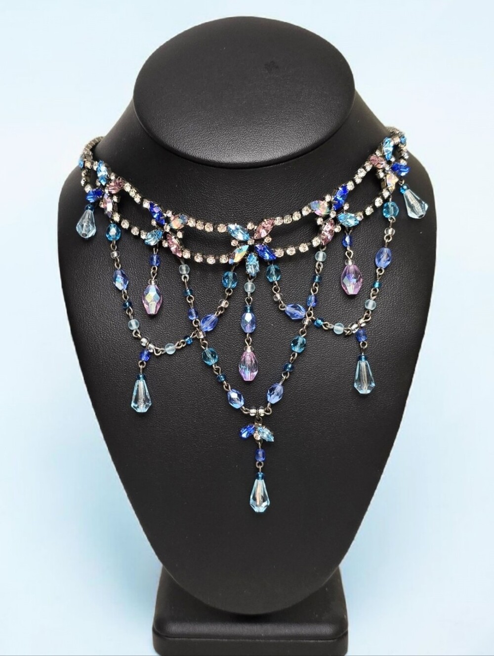 Nicky Butler Crystal Choker Bib Necklace